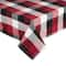 Cardinal Red Tri Color Check Tablecloth 60" x 120"